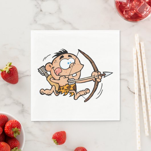 Cave Boy met buis en Pijl Servet (Insitu)