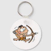Cave Boy met buis en Pijl Sleutelhanger (Voorkant)