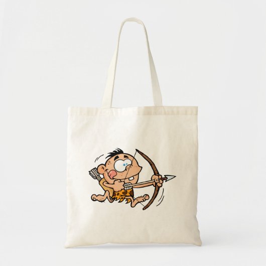 Cave Boy met buis en Pijl Tote Bag (Voorkant)