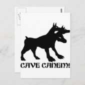 CAVE CANEM - BEWARE OF DOG Latijn Briefkaart (Voorkant / Achterkant)