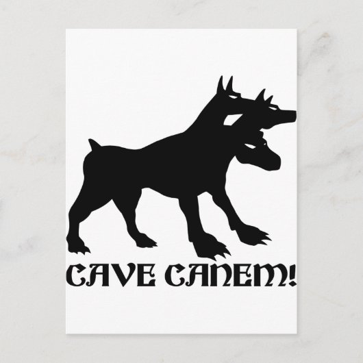 CAVE CANEM - BEWARE OF DOG Latijn Briefkaart (Voorkant)