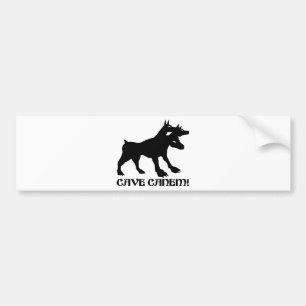 CAVE CANEM - BEWARE OF DOG Latijn Bumpersticker