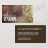 Cave, Cave Explorer, Sportsperson, Sportcoach Visitekaartje (Voorkant / Achterkant)
