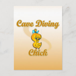 Cave Diving Chick Briefkaart
