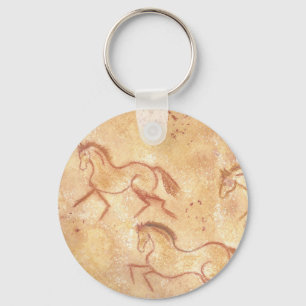 Cave Drawing Schilderen van paarden Sleutelhanger
