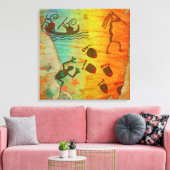 Cave Dwelling Native American DECOR Wrapped Canvas Afdruk (Insitu (Woonkamer))