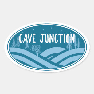 Cave Junction Oregon Buitenleven Ovale Sticker