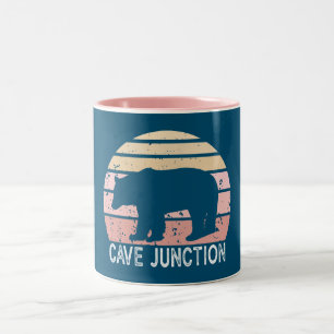 Cave Junction Oregon Retro-Beer Tweekleurige Koffiemok