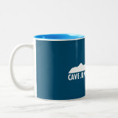 Cave Junction Oregon Tweekleurige Koffiemok (Links)