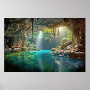 Cave Landschap Meditatie Serene Kalm Poster