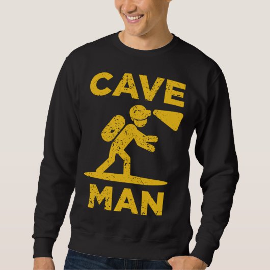 Cave Man Cave Explorer And Nature Trui (Voorkant)