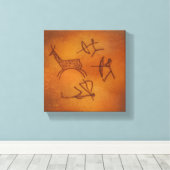 cave painting canvas afdruk (Insitu (Houten vloer))
