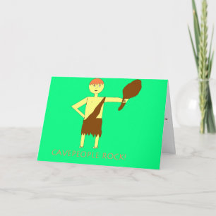 "Cave People Rock !" Carte de remerciements
