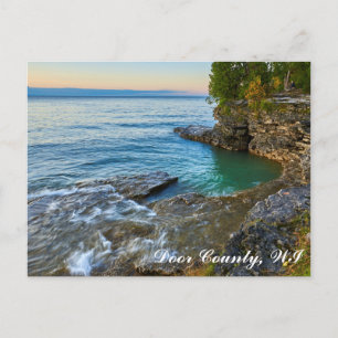 Cave Point, Door County, WI Postcard Briefkaart