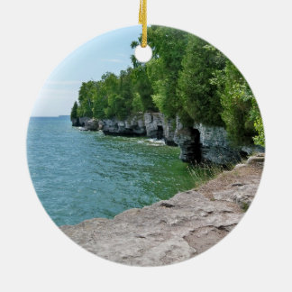 Cave Point Park Shoreline Keramisch Ornament