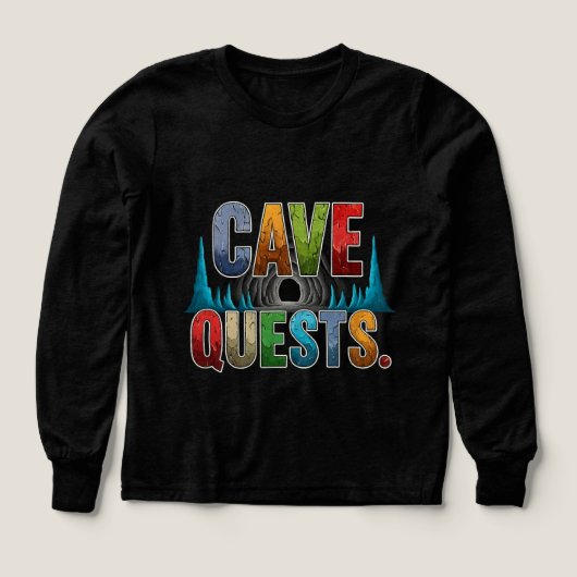 Cave Quests Adventure T-Shirt Design (Motif recto)