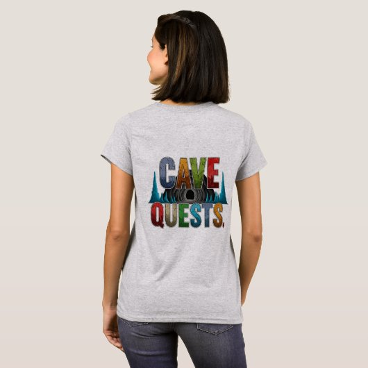 Cave Quests Adventure T-Shirt Design (Dos entier)