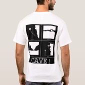 CAVE! shirt (Abseil, squeeze, eend, klimmen) (Achterkant)
