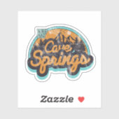 Cave Springs, Arkansas Autocollant (Feuille)