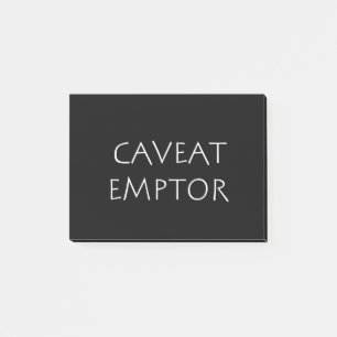 Caveat Emptor Post-it® Notes