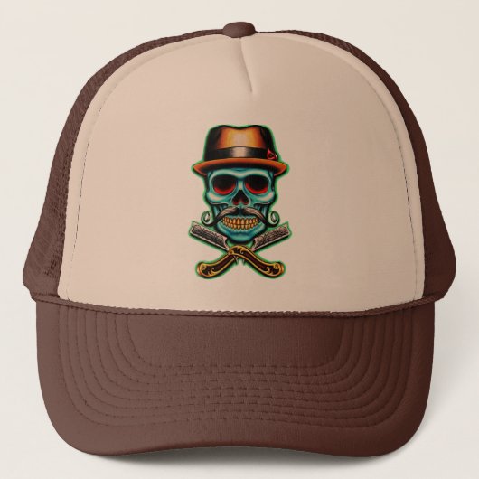 Caveira Barbeiro Trucker Pet (Voorkant)