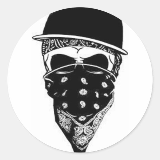 Caveira Ronde Sticker (Voorkant)