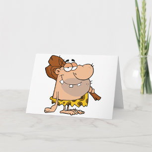 Caveman Avec Cartes De Voeux Club