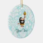 Caveman Cute Keramisch Ornament (Rechts)