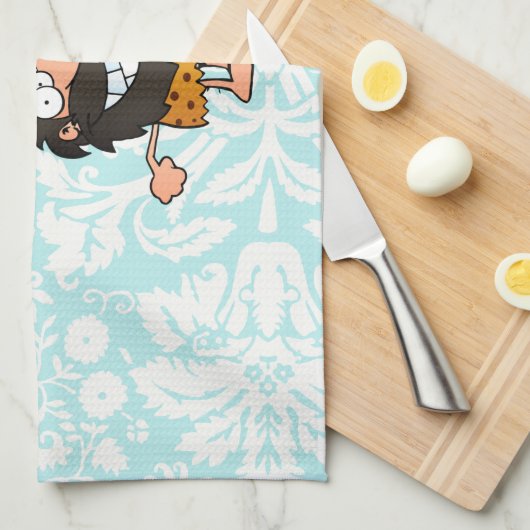 Caveman Cute Theedoek (Quarter Fold)