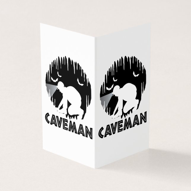 Caveman - Funny Spelunking Kaart (Buitenkant)