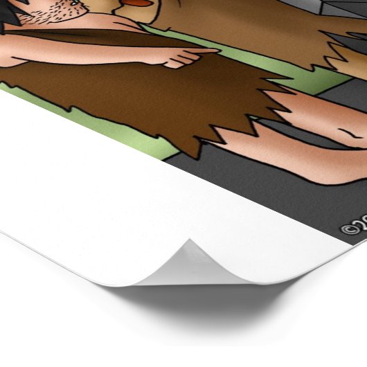 Caveman Invention Funny Posters (Hoek)