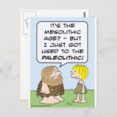 caveman mesolithic paleolithic briefkaart (Voorkant / Achterkant)