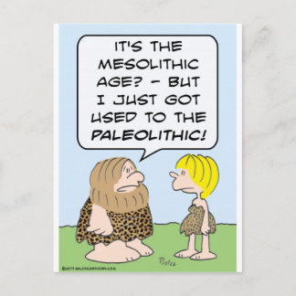 caveman mesolithic paleolithic briefkaart