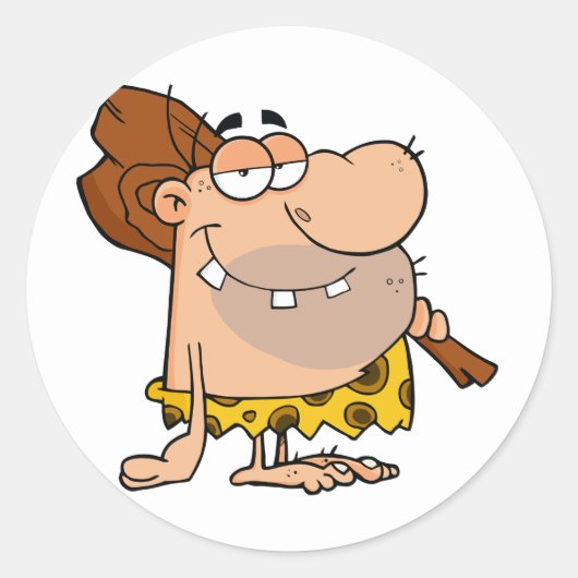Caveman met Club Stickers (Voorkant)