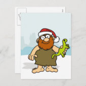 Caveman Santa Briefkaart (Voorkant / Achterkant)