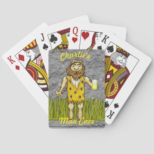 Caveman-spelkaarten Pokerkaarten (Achterkant)
