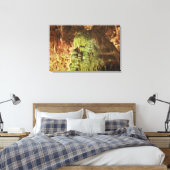Caveman, stalactieten en flowstone formaties, Groo Canvas Afdruk (Insitu (Slaapkamer))