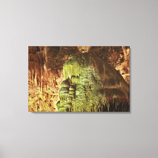 Caveman, stalactieten en flowstone formaties, Groo Canvas Afdruk (Voorkant)
