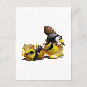 Caveman Tux in Love Briefkaart