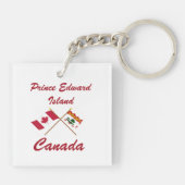 Cavendish Cliffs and Spring Lupins, PEI Sleutelhanger (Achterkant)