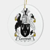 Cavendish Family Crest Keramisch Ornament (Links)