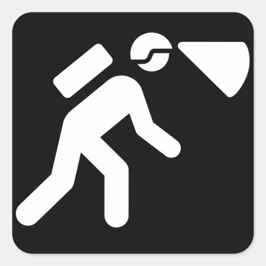 Caver Bumpersticker Vierkante Sticker (Voorkant)