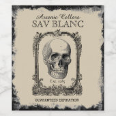 Caves Arsenic Save Blanc Halloween Vin Étiquette (Étiquettes simples)