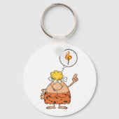 Cavewoman denkt aan brandstapel sleutelhanger (Voorkant)