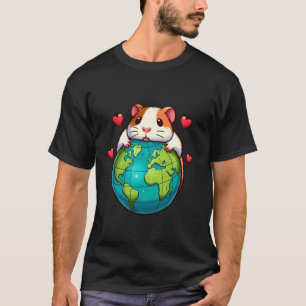 Cavia Aardedag Knuffel Liefhebber Eigenaar Planeet T-shirt