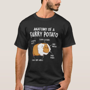 Cavia Anatomie van Furry Potato Funny Cavy Mannen T-shirt