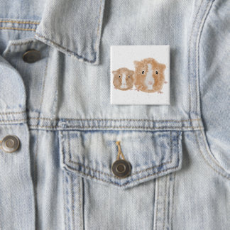 Cavia Badge Vierkante Button 5,1 Cm