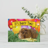 Cavia-ballonnen Kinderfeest op 5 september Kaart (Staand voorkant)