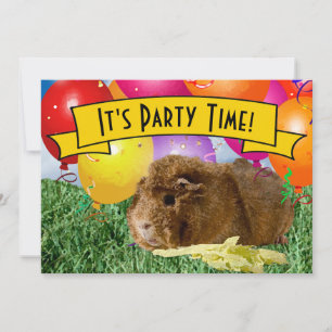 Cavia-ballonnen voor kinderfeestje 2e verjaardag kaart