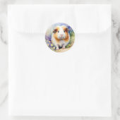 Cavia delicate Waterverf Ronde Sticker (Tas)
